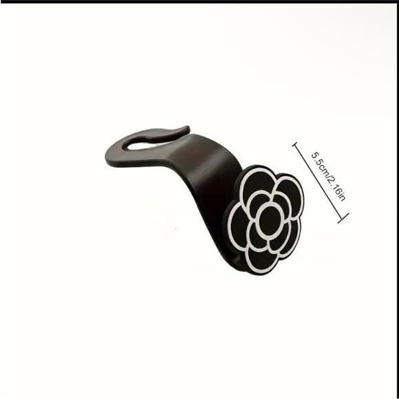 2pcs Camellia-Shaped Car Seat Back
Hooks - Sleek Hidden Storage Solution - Picture 2 of 6